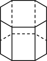 Hexagon mathematics shape isolated outline icon