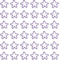 Starfish in cartoon style form a simple background. Art will be a great decoration in the design of underwater designs.