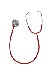 Digitally generated image of red stethoscope
