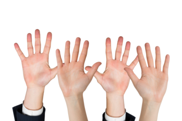 Business peoples hands