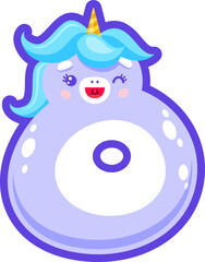 8 digit number eight figure unicorn font character