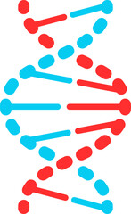 Twisted DNA molecule isolated genetic code icon