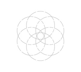Fototapeta na wymiar Geometric magic shape isolated alchemy sacred sign