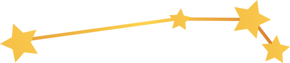 Obraz premium Aries, constellation in space golden zodiac sign