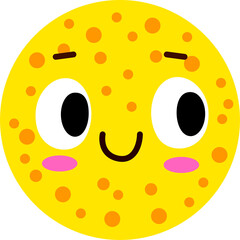 Round circle geometry and math cartoon character