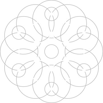 Alchemy sacred sign isolated geometric magic shape