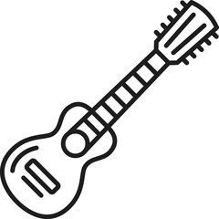 Argentina guitar music tool outline line icon