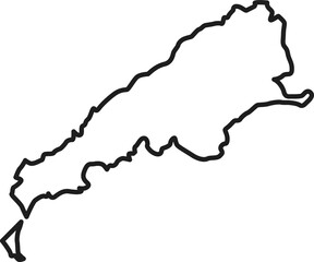 Argentina or Argentine country map outline icon