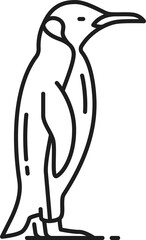 Argentina atlantic emperor king penguin outline