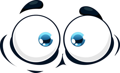 Amazed cartoon comic eyes character expression
