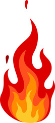 Cartoon wildfire hot fire or explosion flame