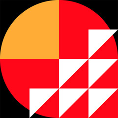 Bauhaus element, corporate identity retro print