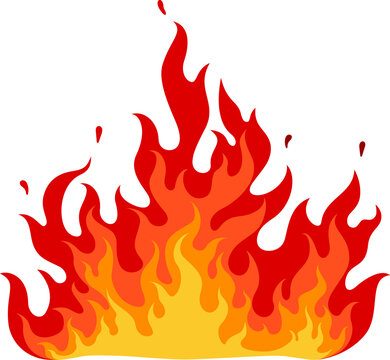 Cartoon fire, flammable material flame blaze