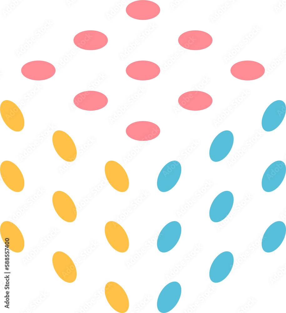 Poster Memphis geometric shape, dotted cube pattern