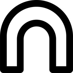 Arch line memphis, abstract geometric shape icon