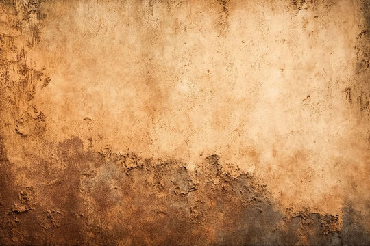 tan brown colored peeling paint concrete cement stucco abstract texture, industrial chic, generative ai