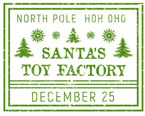 North pole mail, isolated postmark