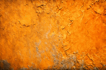 orange marigold colored peeling paint concrete cement stucco abstract texture, industrial chic, generative ai
