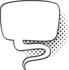 Thought say information bubble, halftone chat box