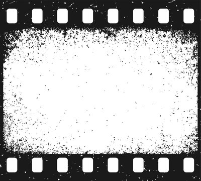 Old grunge movie film strip vintage border texture