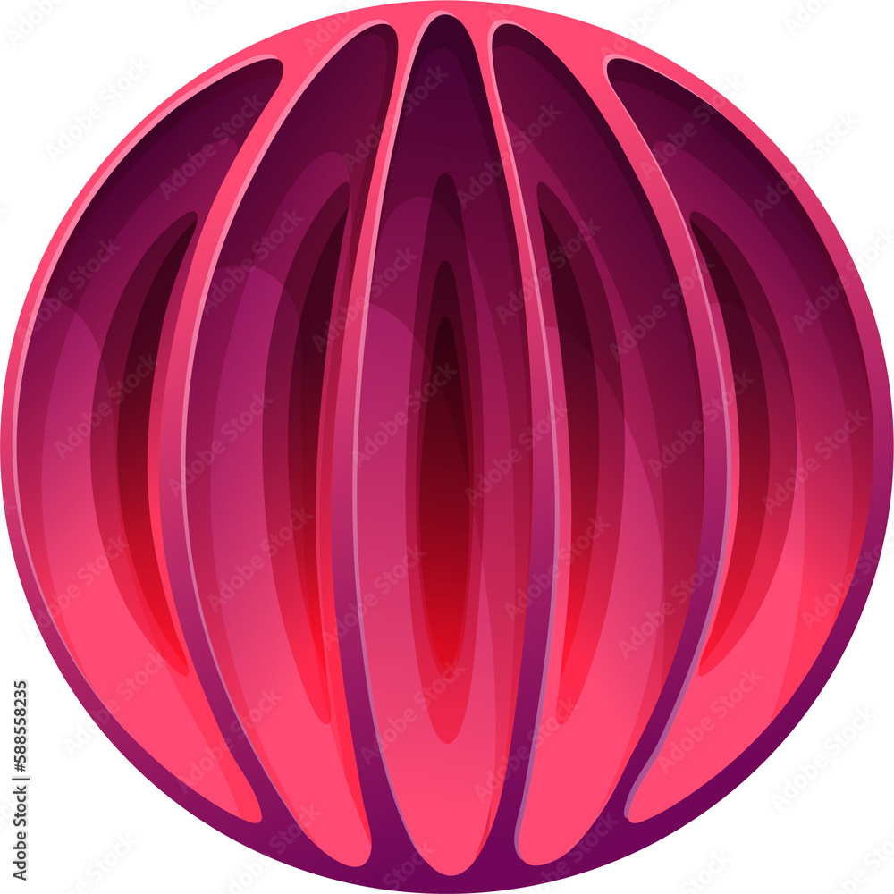 Poster mysterious planet with holes. vector red sphere