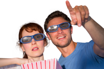 Couple enjoying a movie night