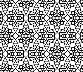 Mashrabiya arabesque islamic seamless pattern - obrazy, fototapety, plakaty