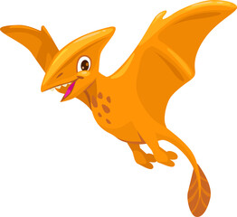 Cartoon pterodactyl dinosaur character, cute dino © Vector Tradition