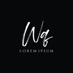 Letter WQ luxury logo design vector