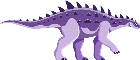 Cartoon Struthiosaurus dinosaur isolated character