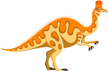 Cartoon Corythosaurus dinosaur funny character