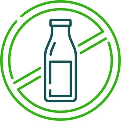 Lactose free dairy product icon, sign or label