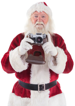 Santa is taking a picture