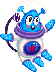 Cosmo being isolated cartoon kids alien character