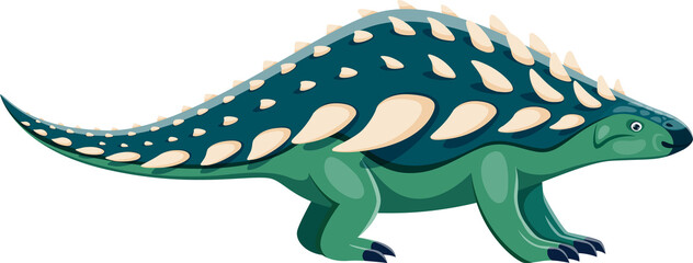 Cartoon Nodosaurus dinosaur childish character