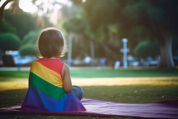 Trans kids - Rainbow Toddler- Created using generative Ai