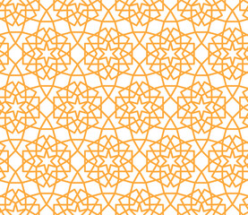 Mashrabiya arabesque arabic seamless pattern