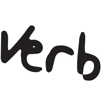 Digital image of verb text