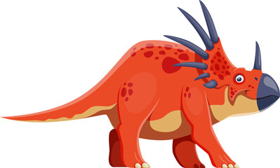 Cartoon Styracosaurus dinosaur isolated character