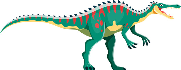 Cartoon Suchomimus dinosaur childish character