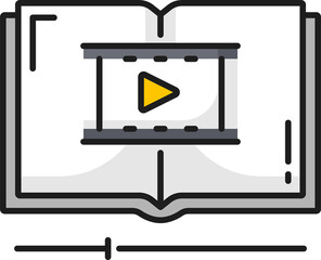 Training video production icon or pictogram
