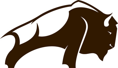 Wild west bison buffalo icon or animal symbol © Vector Tradition