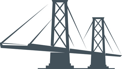 Bridge icon, construction building, transportation