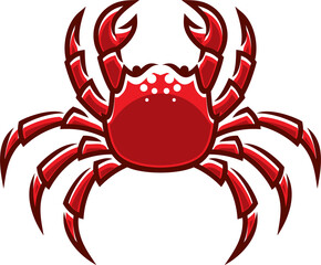 Crab seafood icon, fish sea food restaurant menu