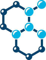 Molecule icon, chemistry and medicine science