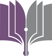 Book icon for library, bookstore or book shop