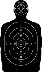 Firearm shooting training human torso target © Vector Tradition