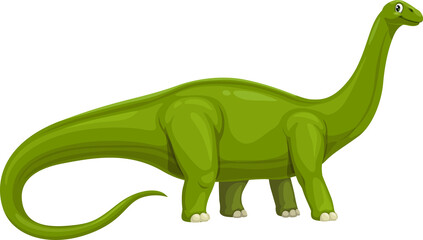 Cartoon apatosaurus herbivorous dinosaur character
