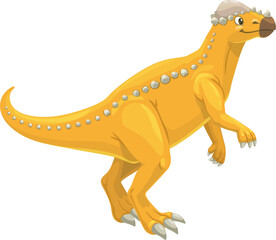 Cartoon pachycephalosaurus dinosaur character