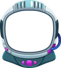 Cartoon space astronaut helmet, cosmonaut props © Vector Tradition